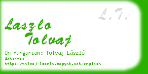 laszlo tolvaj business card